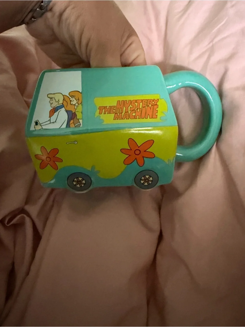The Mystery Machine Kids Ceramic Mug - Turquoise & Lime